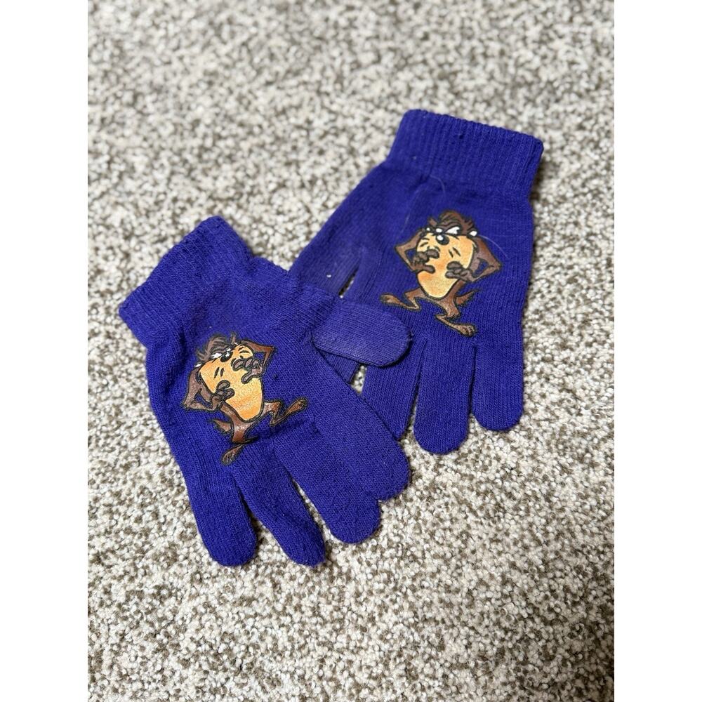 Looney Tunes TAZ Adult Purple Gloves Tasmania Devil Character